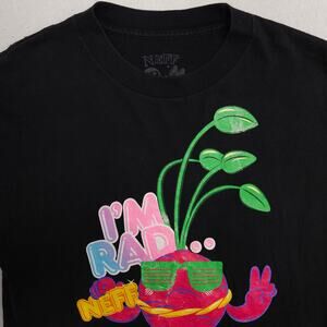 Neff I'm Rad Ish Crew Neck Short Sleeve Graphic T Shirt Mens Size M Black